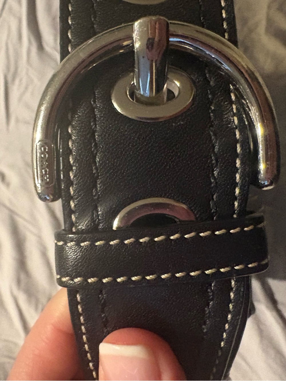 Classic Coach Black and Gray Shoulder Bag - Picture 8 of 11
